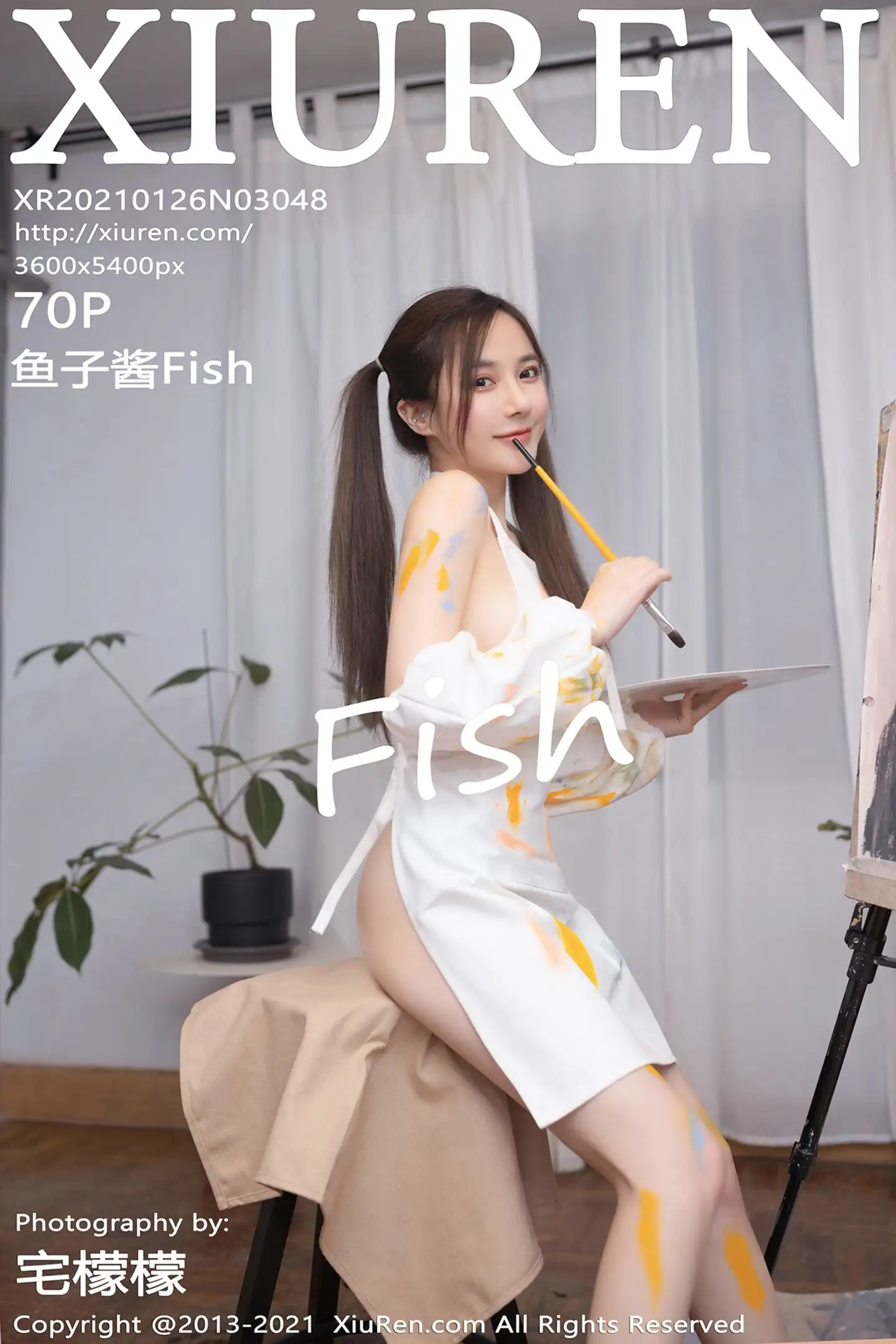 [XiuRen秀人网]No.3048_嫩模鱼子酱Fish邻居小哥哥画室主题半脱露完美身材诱惑写真70P-秀人网 - XiuRen.Space